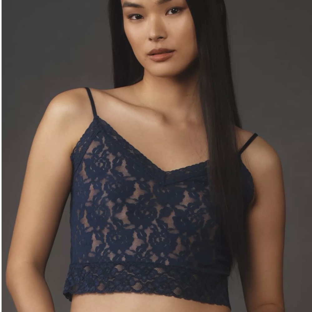 Anthropologie Lace Cami Navy Size Medium
